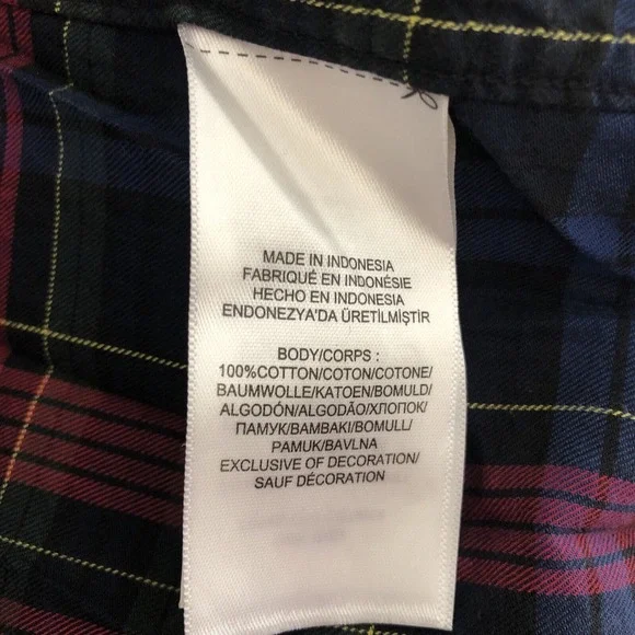 Ralph Lauren Boys Madras Plaid (Red, Blue, Green) Long Sleeve Button-Up - Sz L/G - Picture 13 of 15